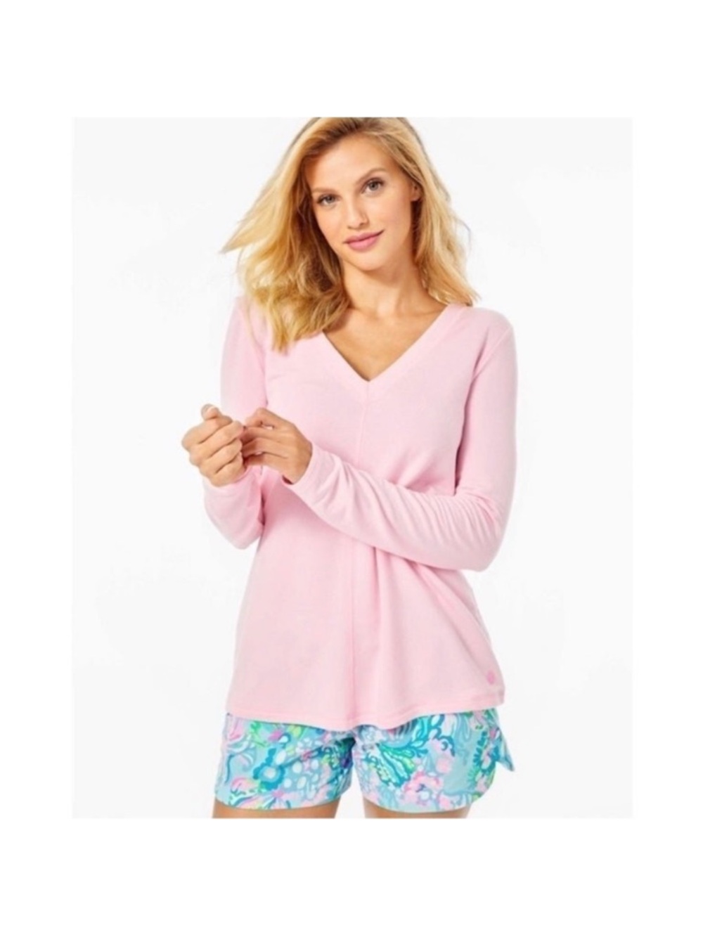 Lilly Pulitzer Pink back Crisscross Back Long-Sleeve rare htf